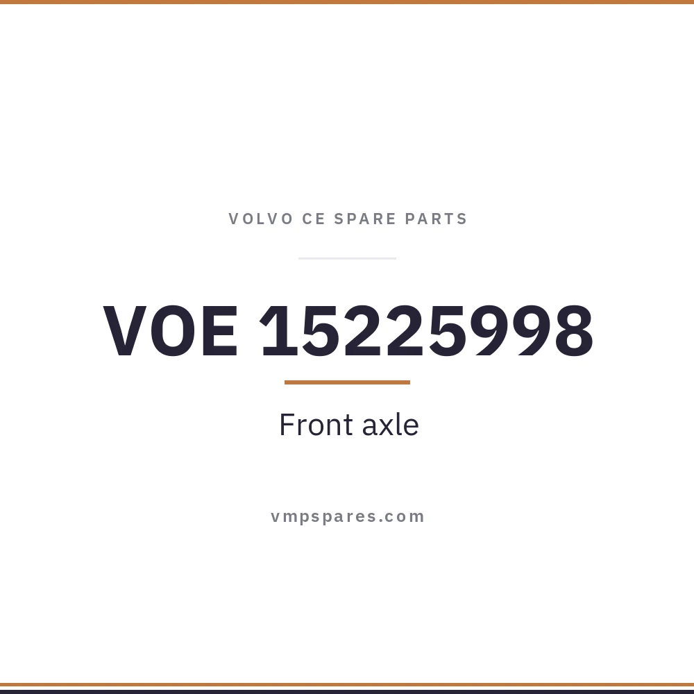 VOE 15225998 – Front axle