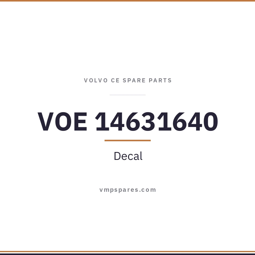 VOE 14631640 – Decal