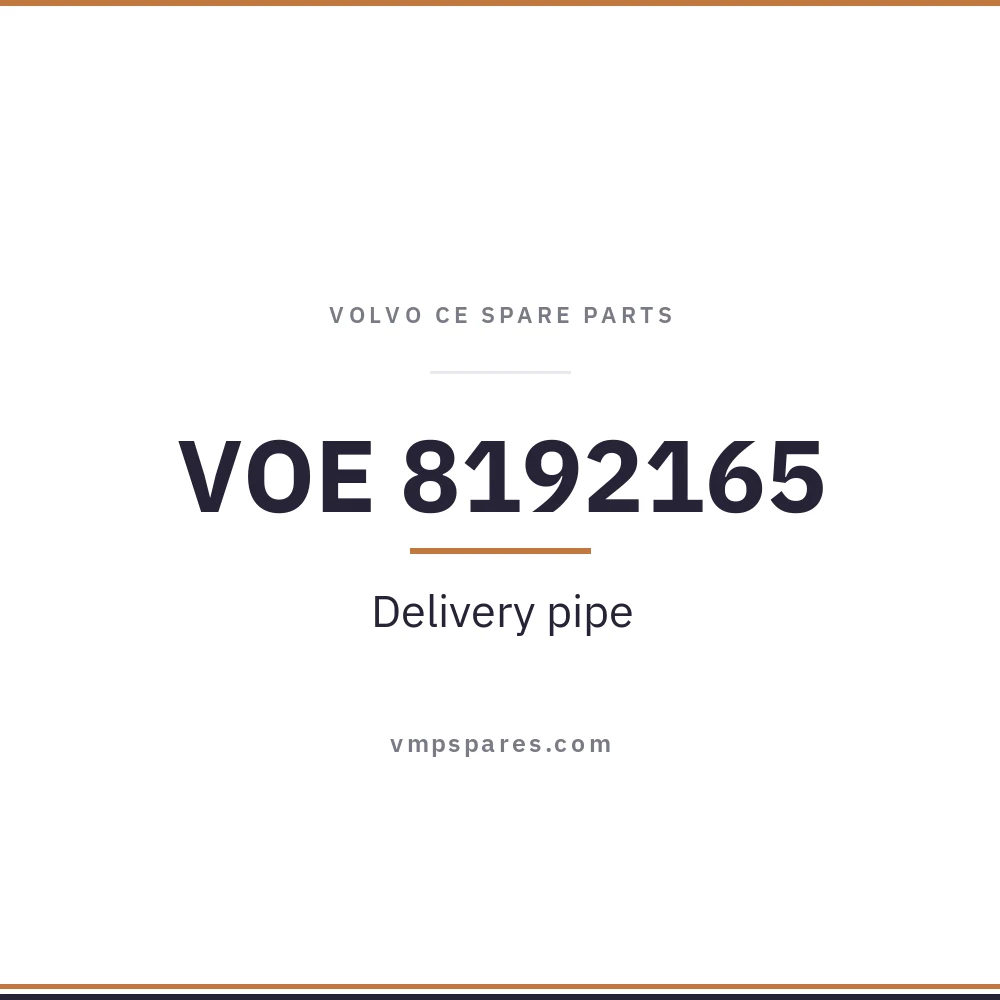 VOE 8192165 – Delivery pipe