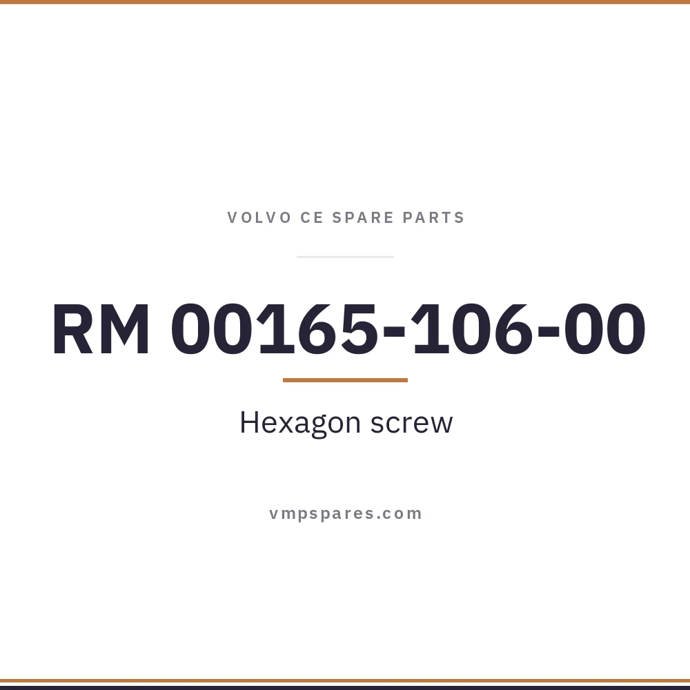 RM 00165-106-00 – Hexagon screw