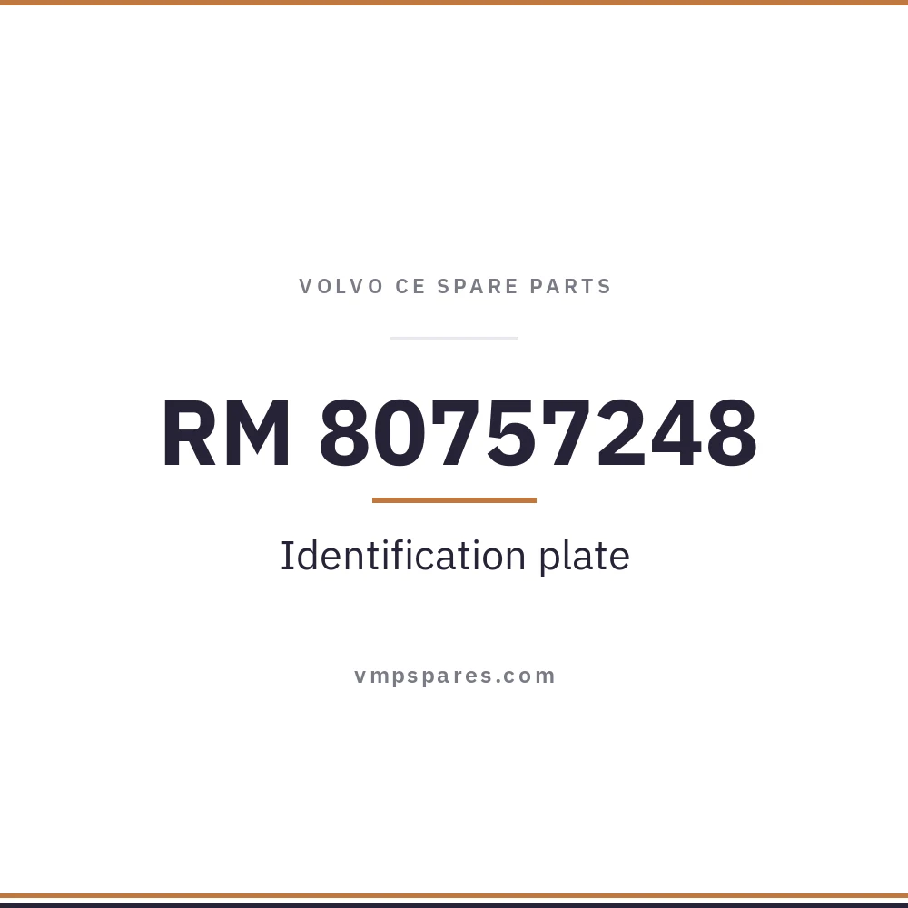 RM 80757248 – Identification plate