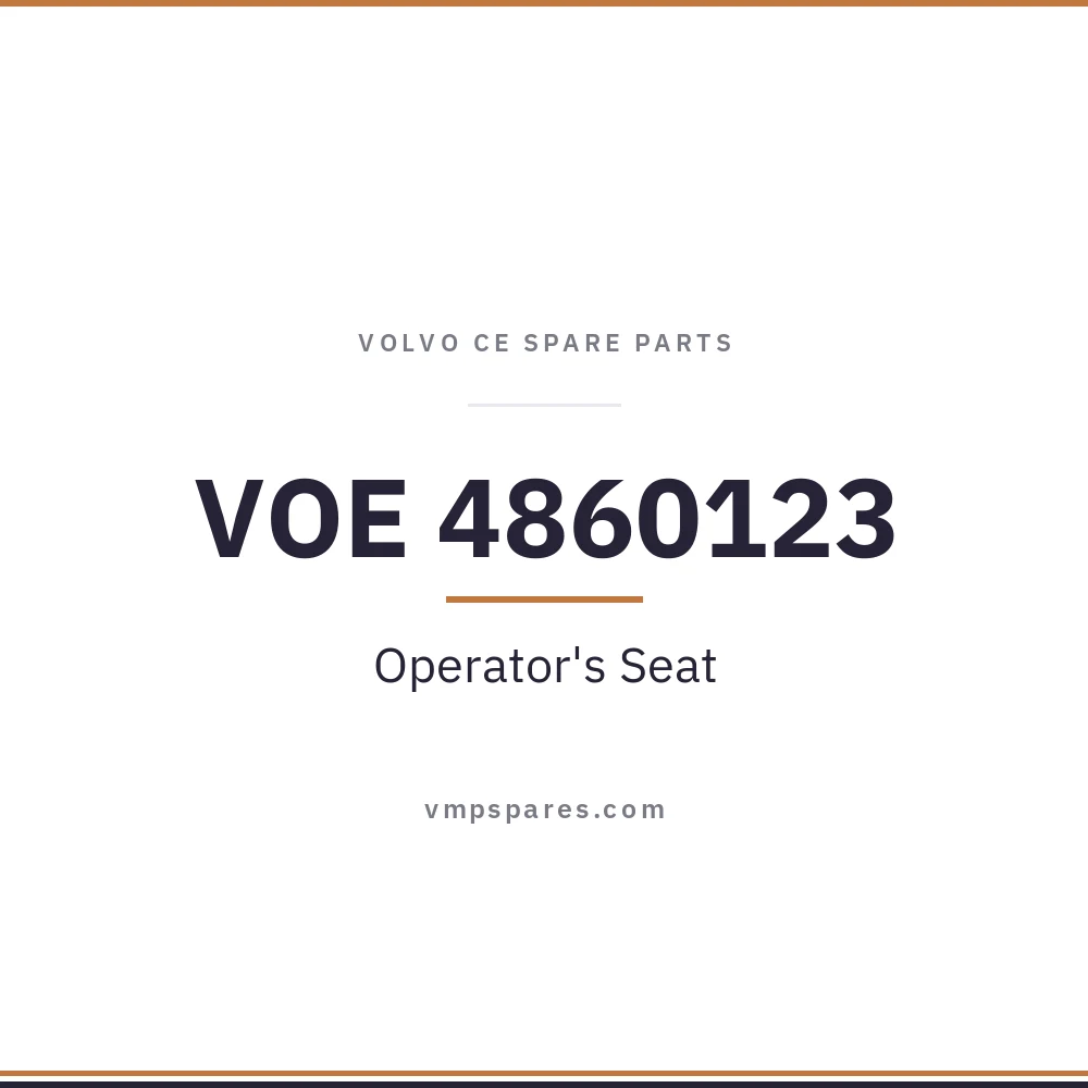 VOE 4860123 – Operator’s Seat