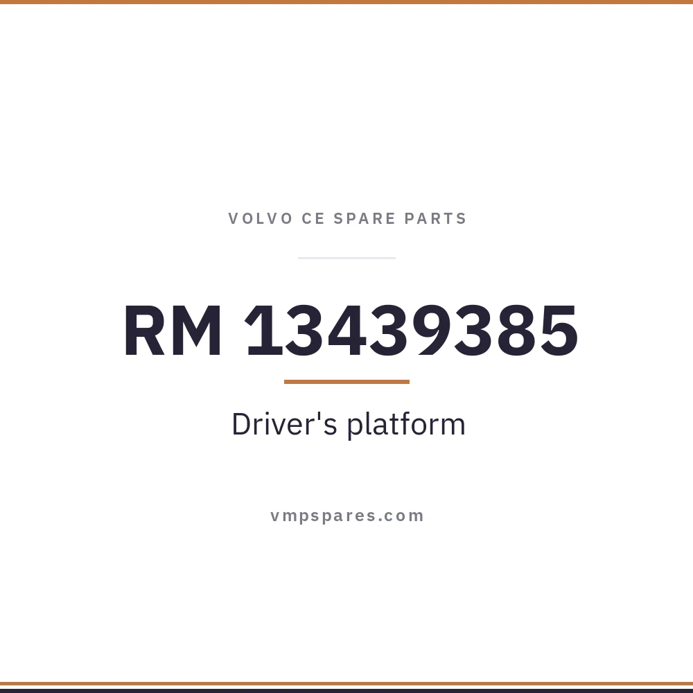 RM 13439385 – Driver’s platform