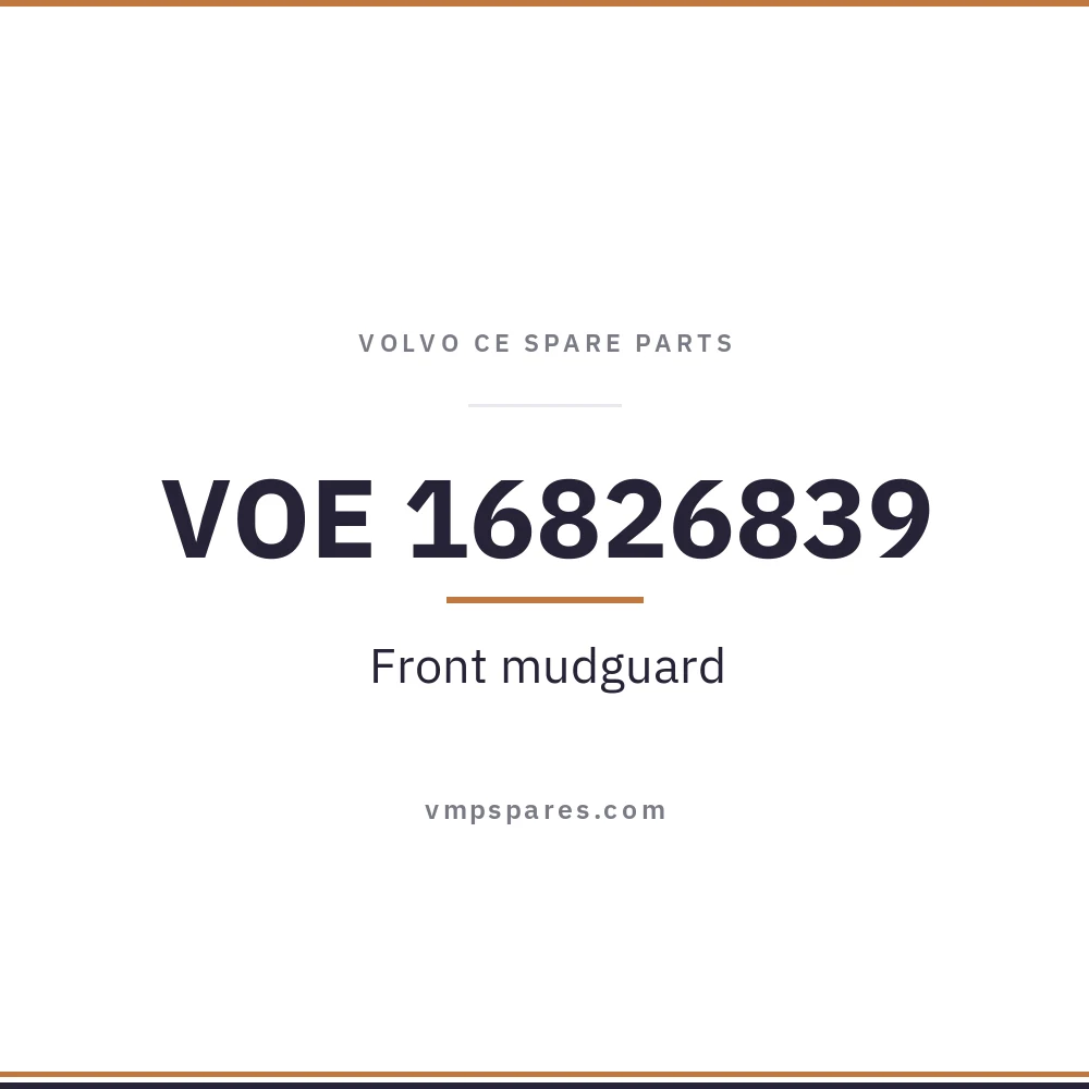 VOE 16826839 – Front mudguard