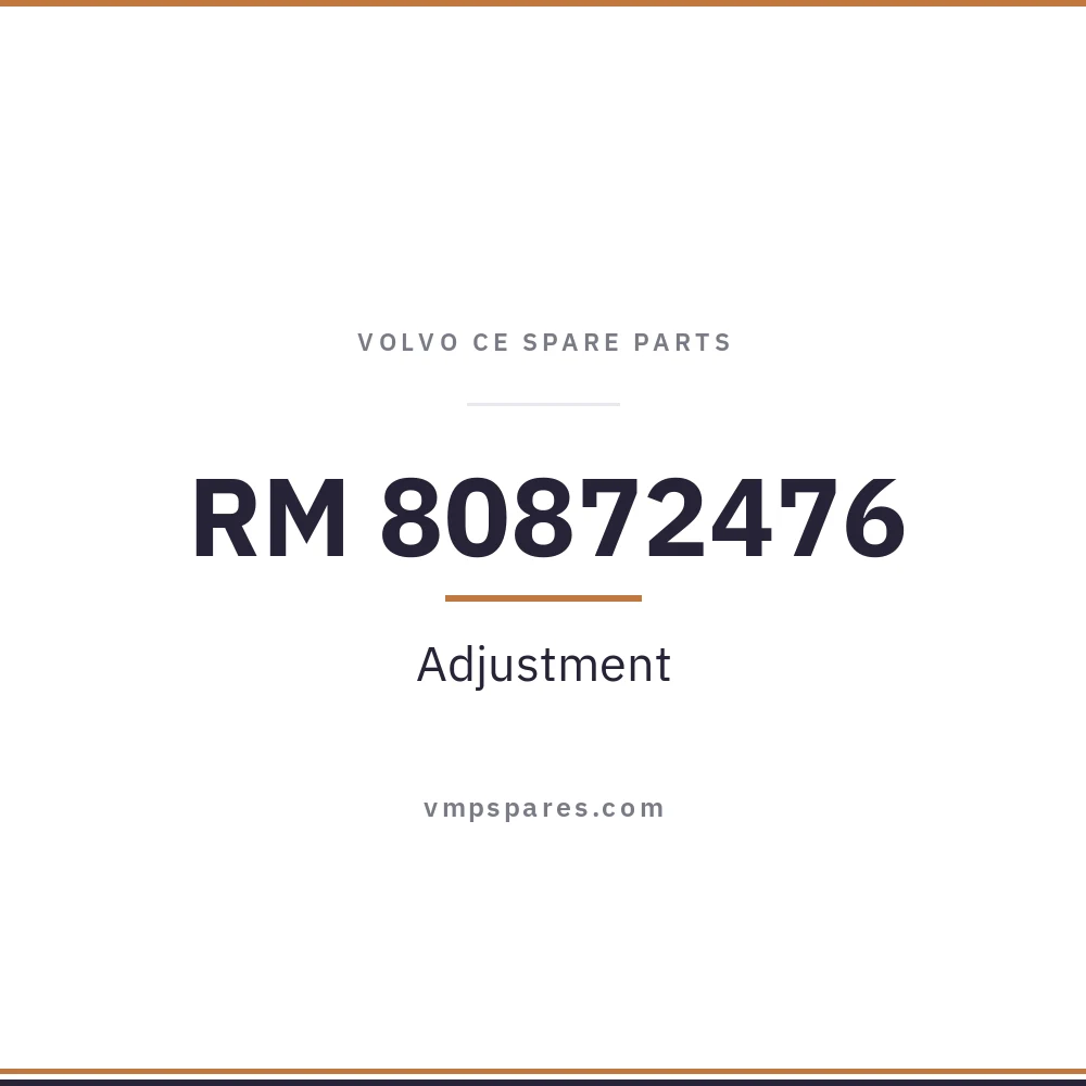 RM 80872476 – Adjustment