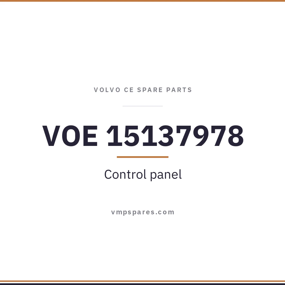 VOE 15137978 – Control panel