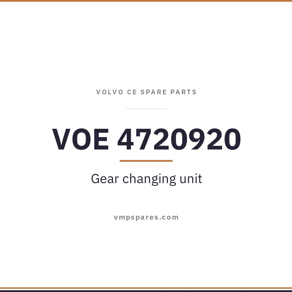 VOE 4720920 – Gear changing unit