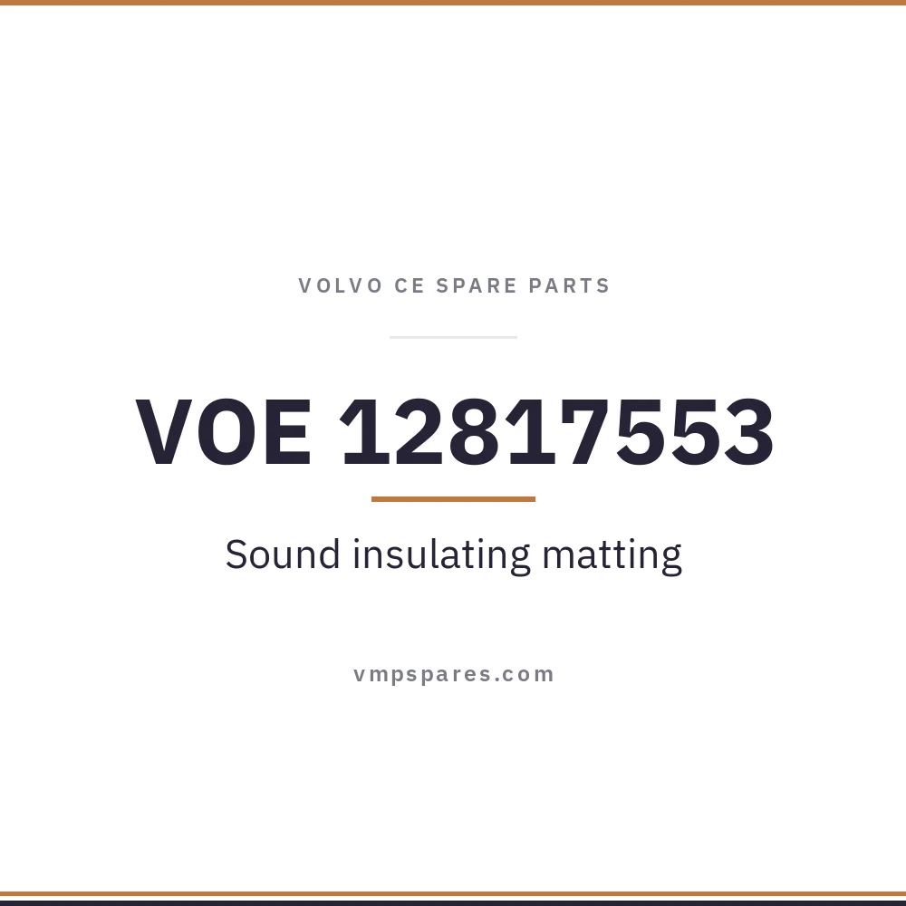 VOE 12817553 – Sound insulating matting