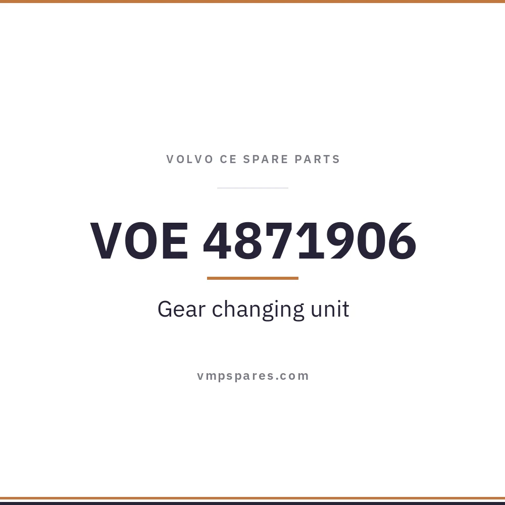 VOE 4871906 – Gear changing unit