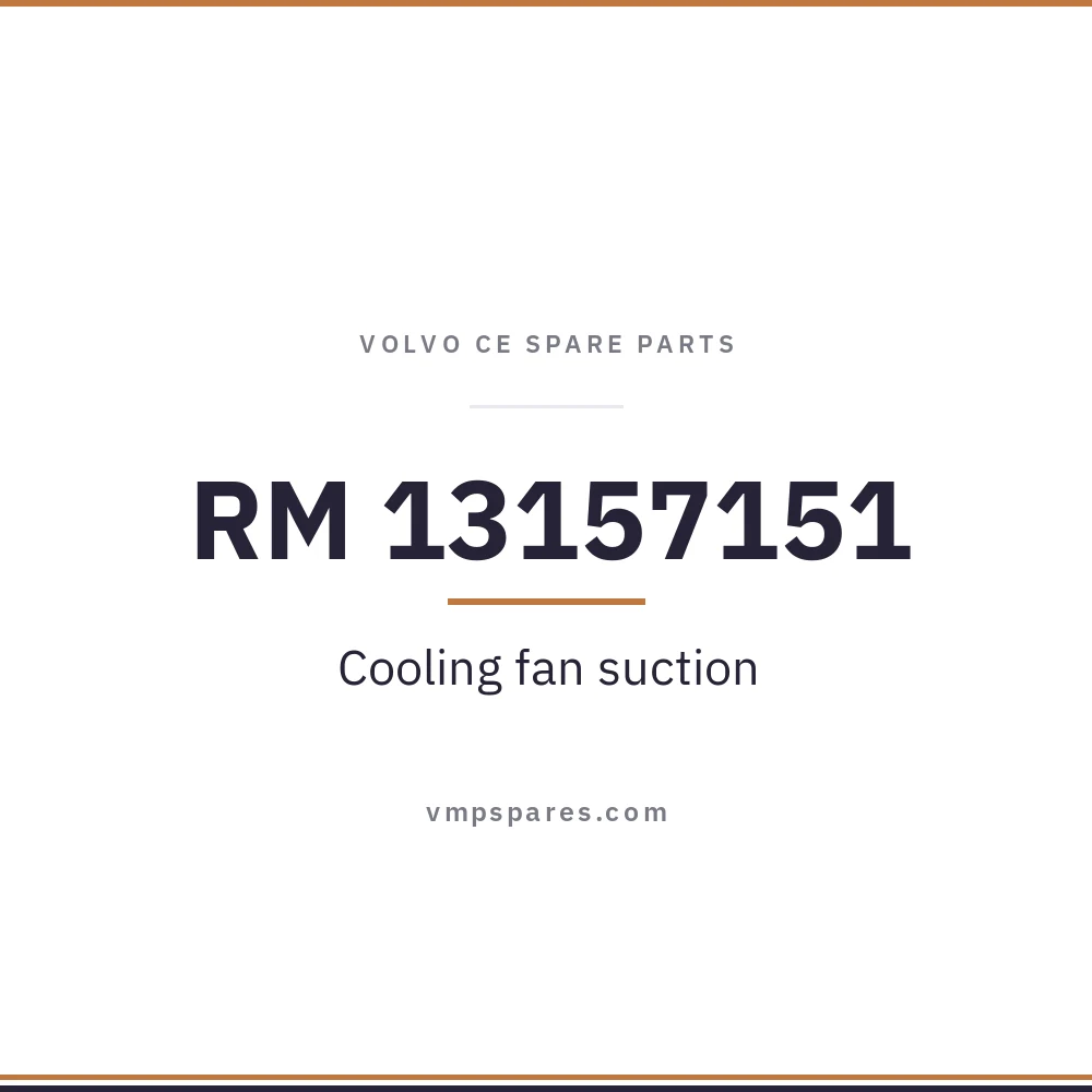 RM 13157151 – Cooling fan suction
