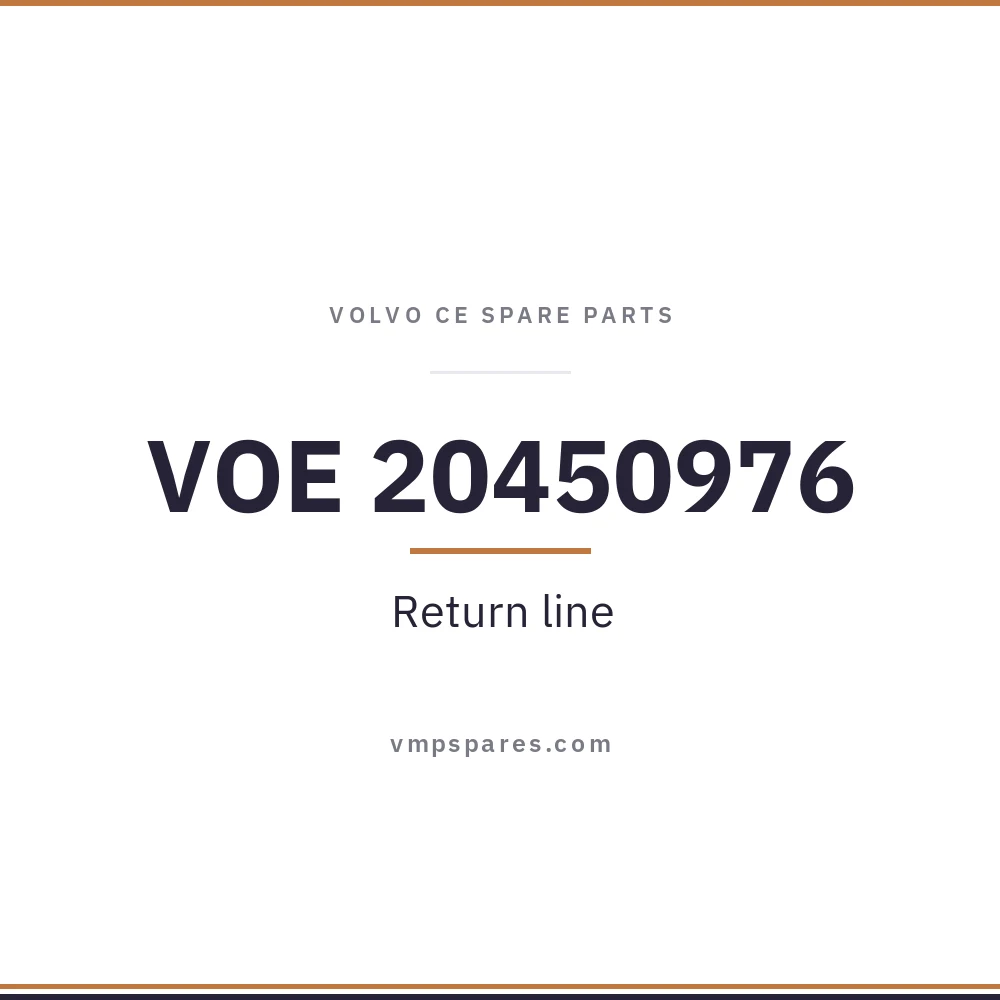 VOE 20450976 – Return line