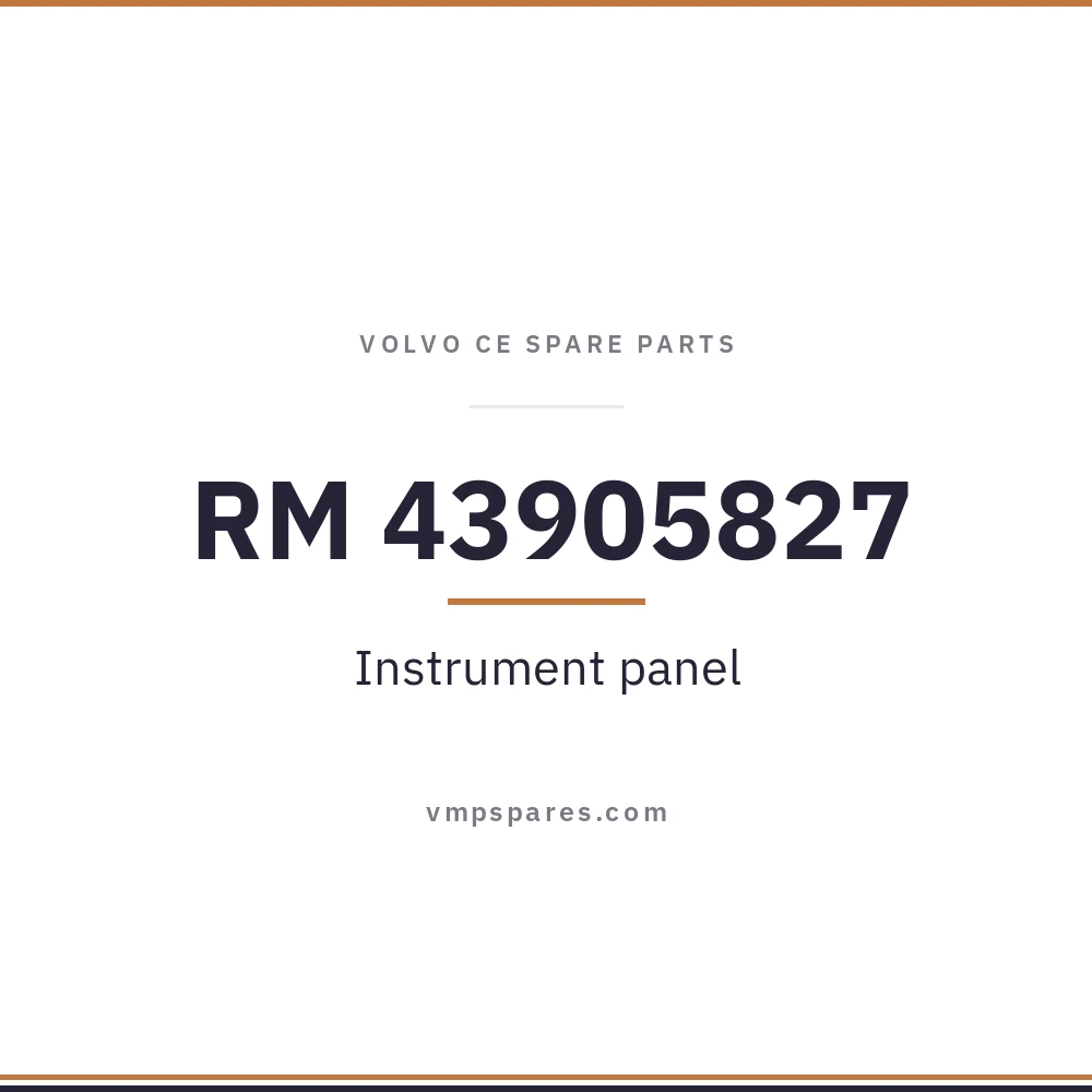 RM 43905827 – Instrument panel