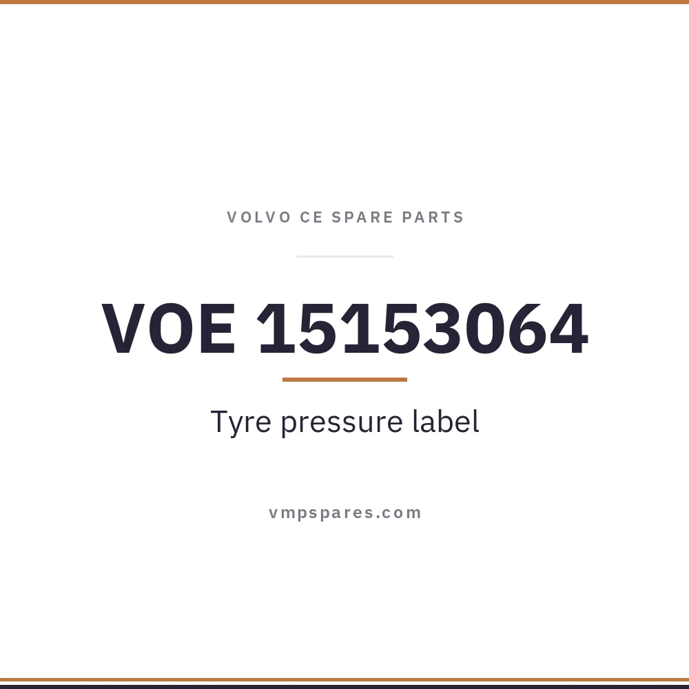 VOE 15153064 – Tyre pressure label