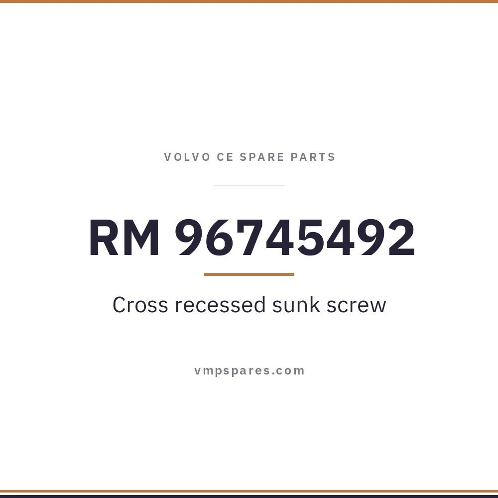 RM 96745492 – Cross recessed sunk screw