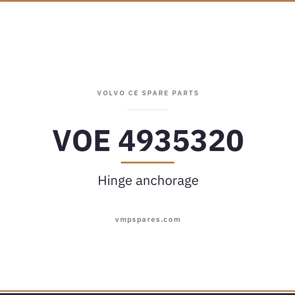 VOE 4935320 – Hinge anchorage