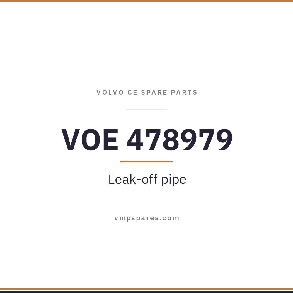 VOE 478979 – Leak-off pipe