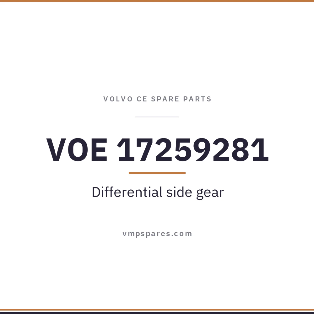 VOE 17259281 – Differential side gear