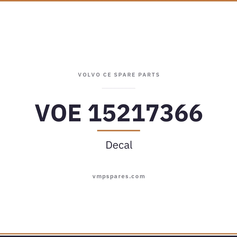 VOE 15217366 – Decal