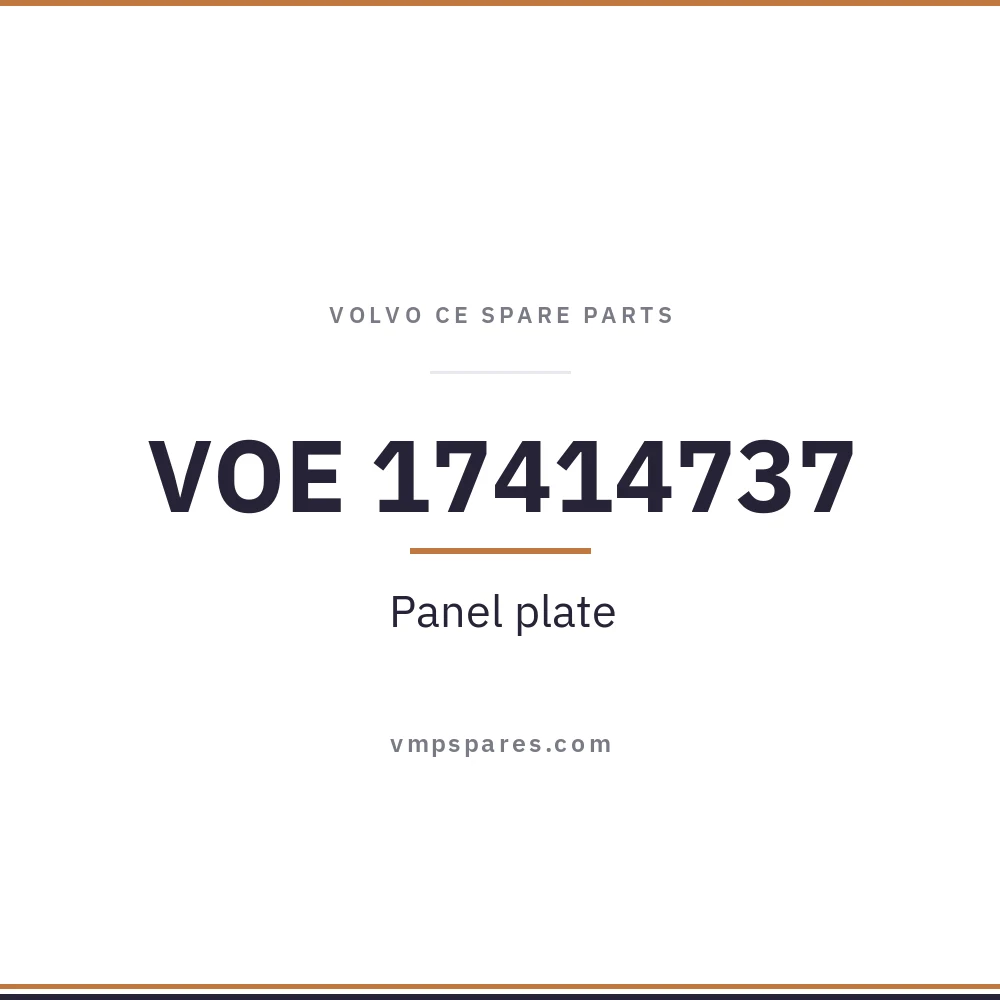 VOE 17414737 – Panel plate