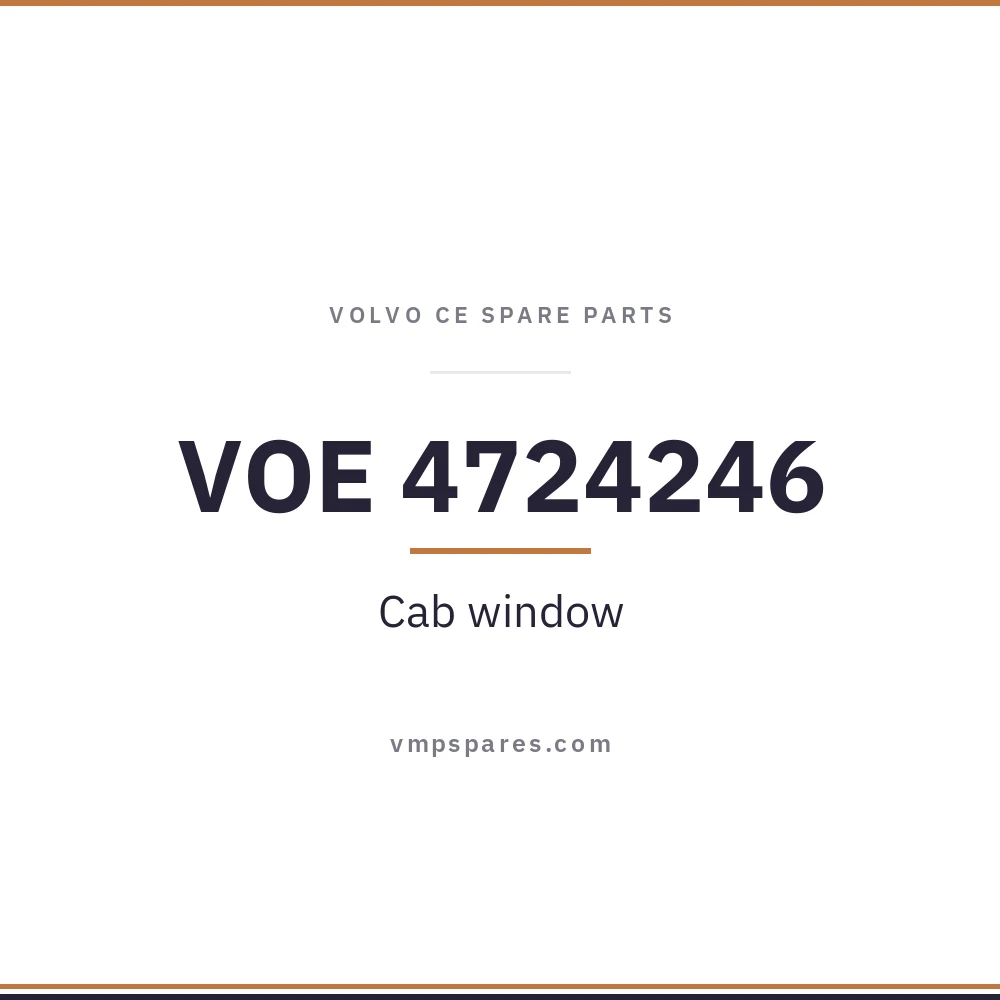 VOE 4724246 – Cab window