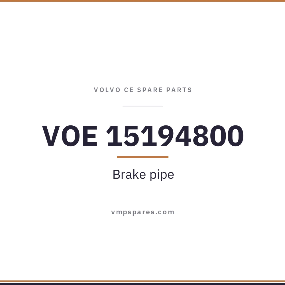 VOE 15194800 – Brake pipe