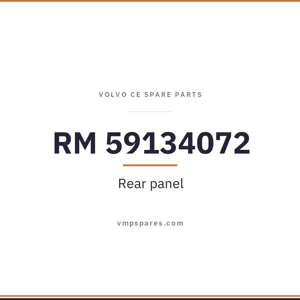 RM 59134072 – Rear panel