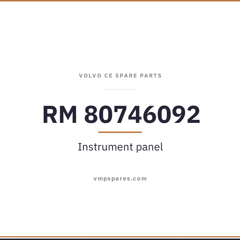RM 80746092 – Instrument panel