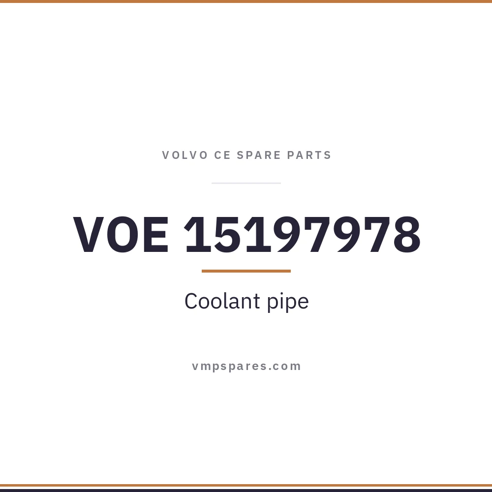 VOE 15197978 – Coolant pipe