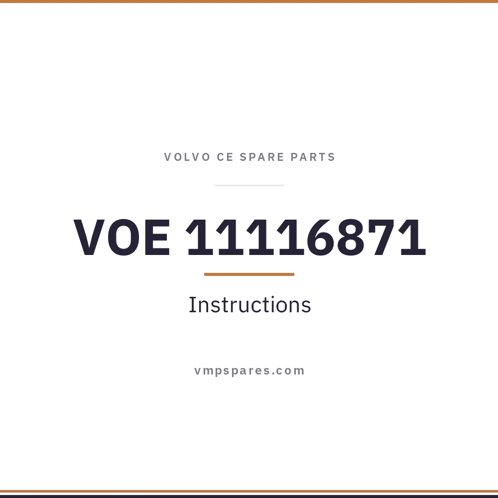 VOE 11116871 – Instructions