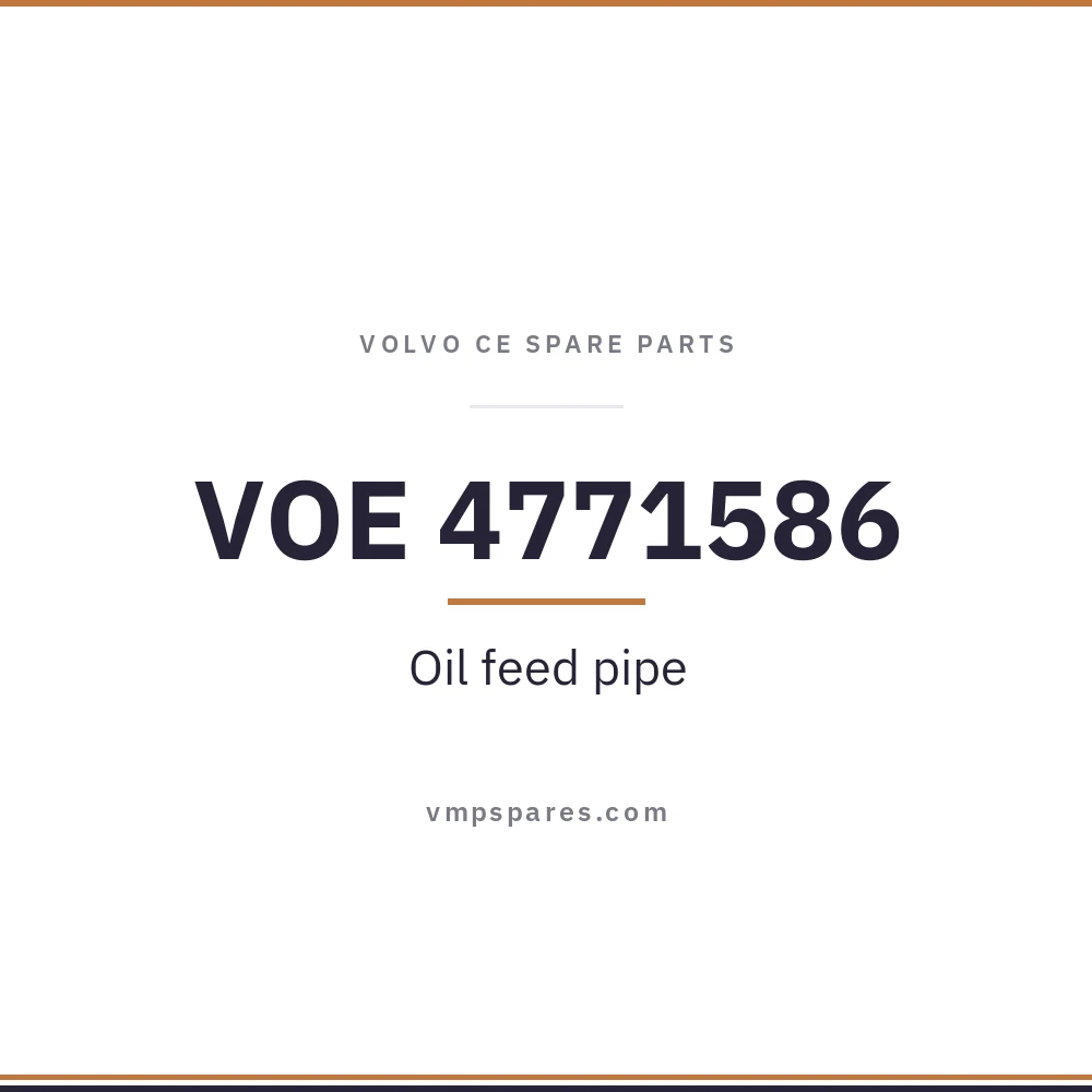VOE 4771586 – Oil feed pipe