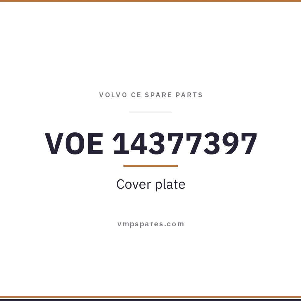 VOE 14377397 – Cover plate
