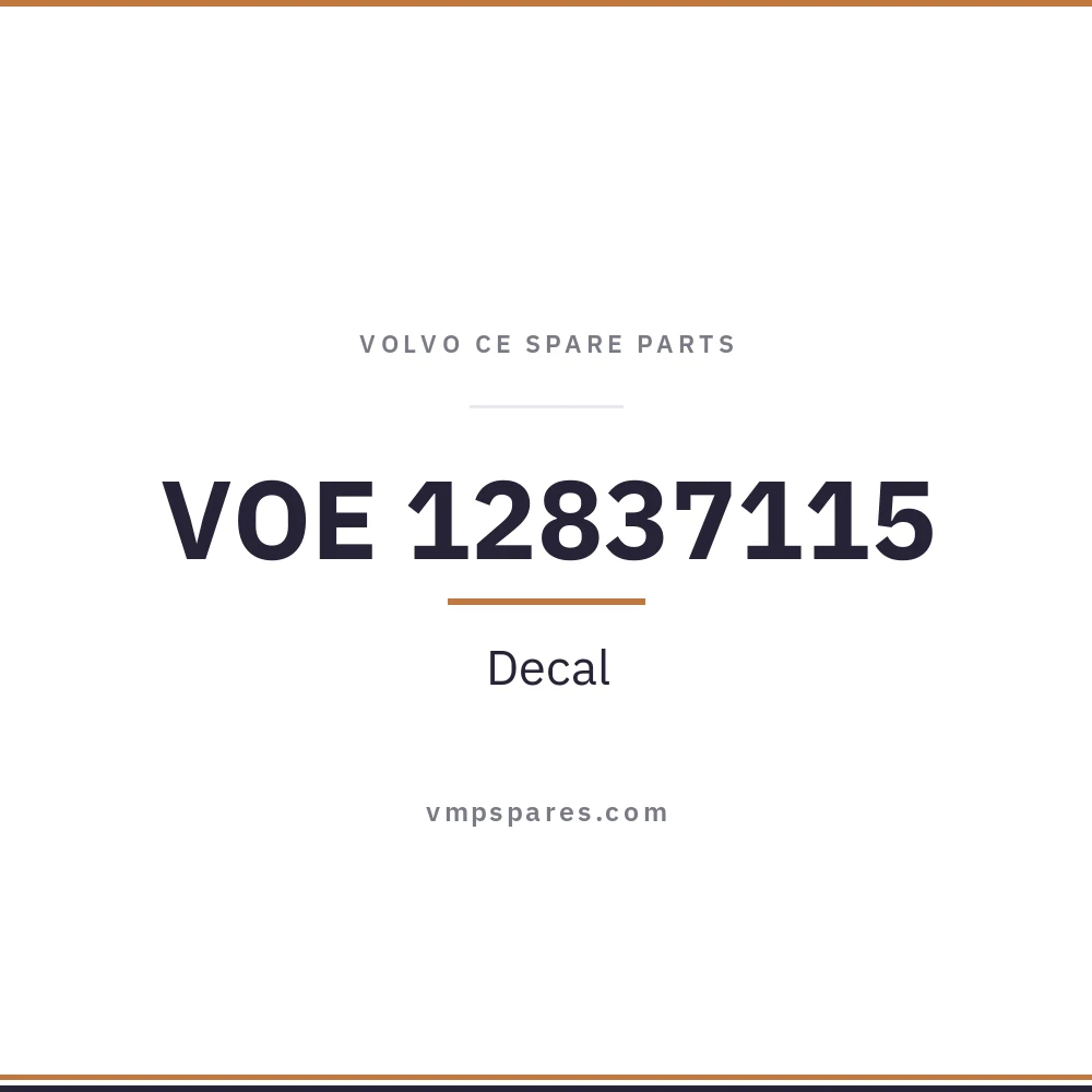 VOE 12837115 – Decal