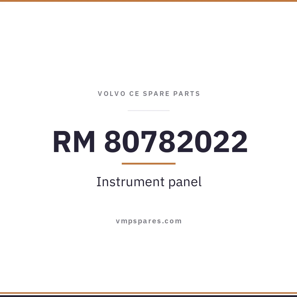 RM 80782022 – Instrument panel