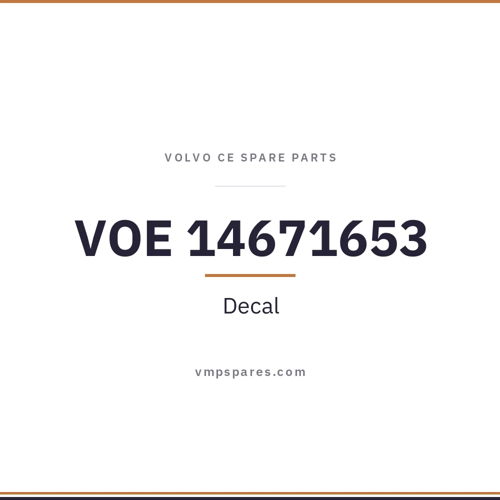 VOE 14671653 – Decal