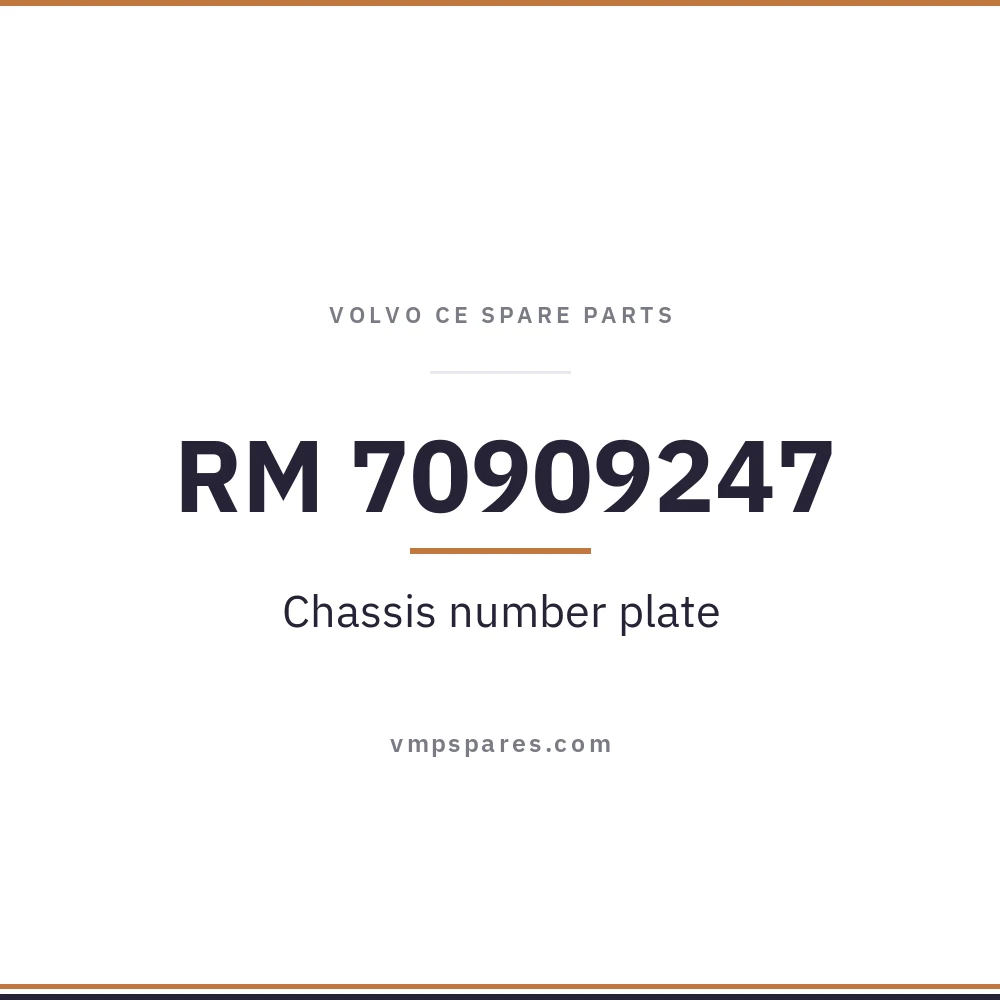 RM 70909247 – Chassis number plate