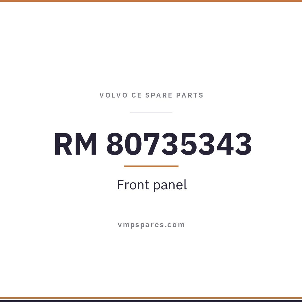 RM 80735343 – Front panel