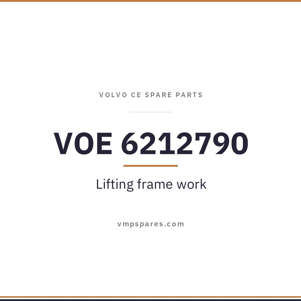 VOE 6212790 – Lifting frame work