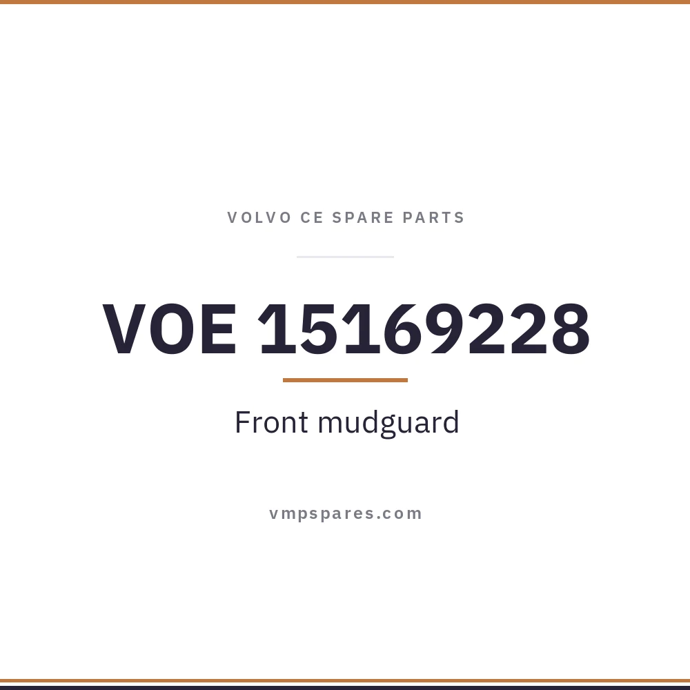VOE 15169228 – Front mudguard