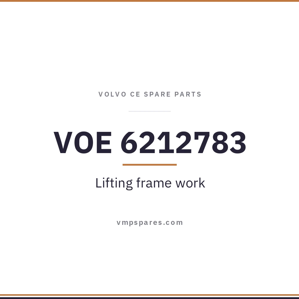 VOE 6212783 – Lifting frame work