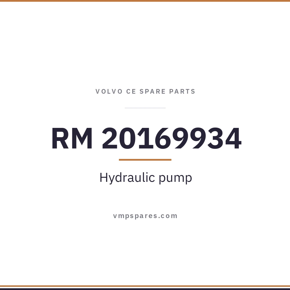 RM 20169934 – Hydraulic pump