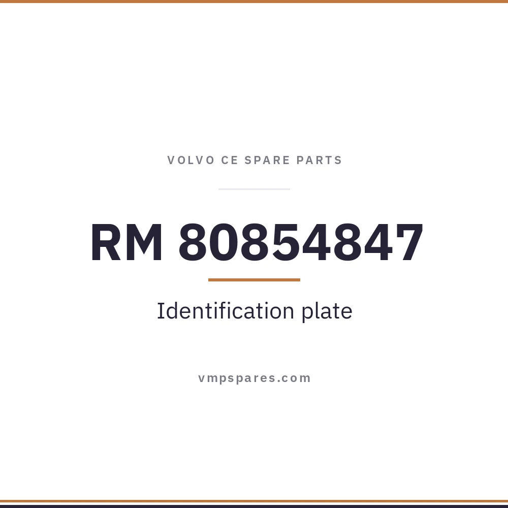 RM 80854847 – Identification plate
