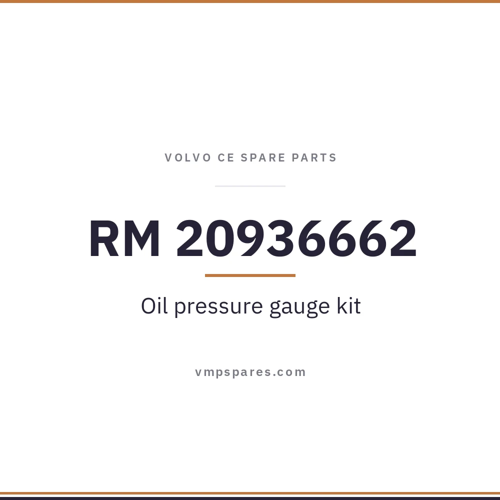 RM 20936662 – Oil pressure gauge kit