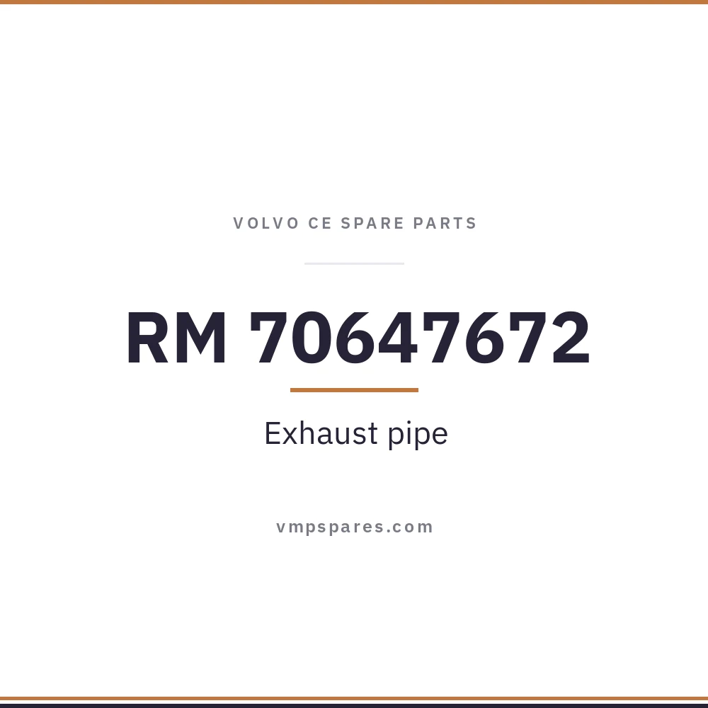 RM 70647672 – Exhaust pipe
