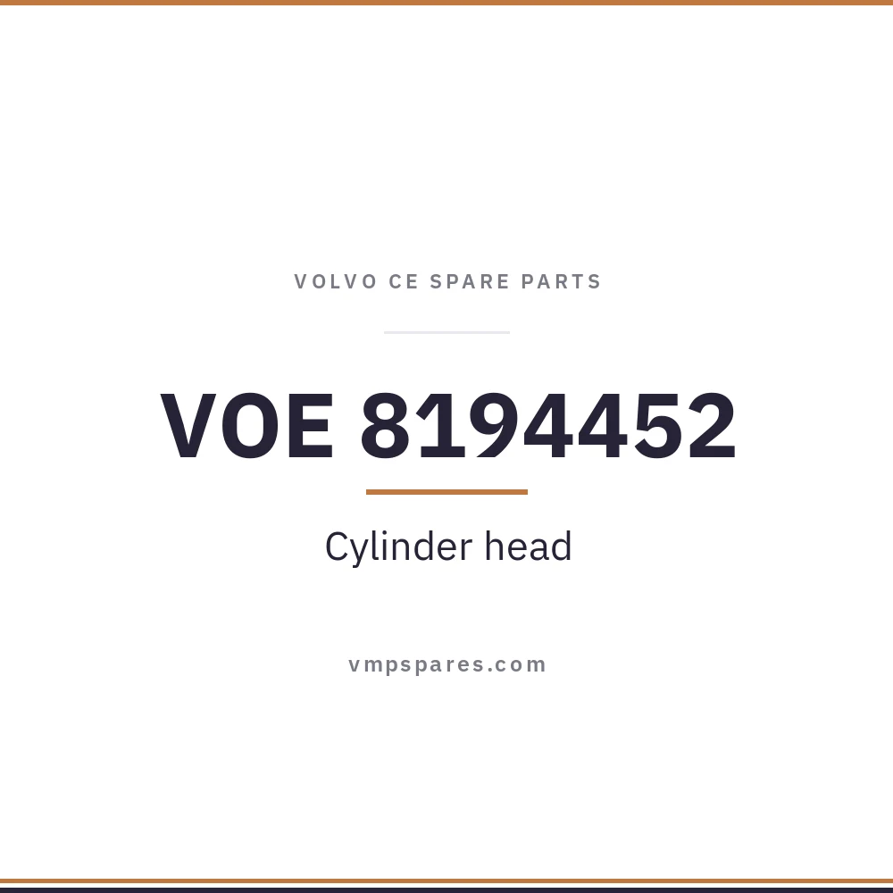 VOE 8194452 – Cylinder head