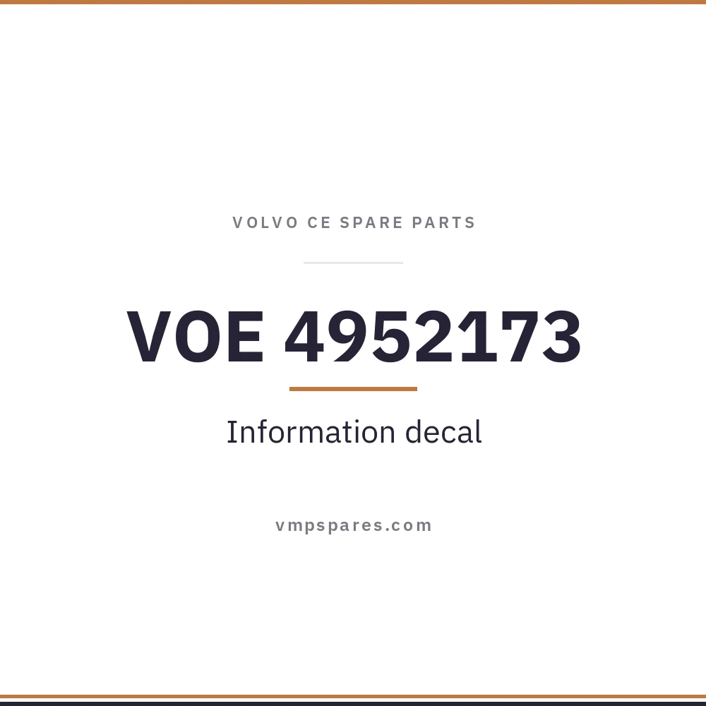 VOE 4952173 – Information decal