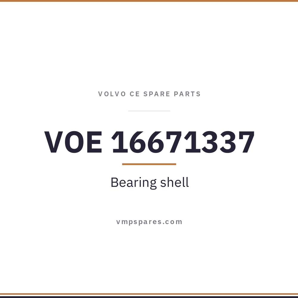 VOE 16671337 – Bearing shell