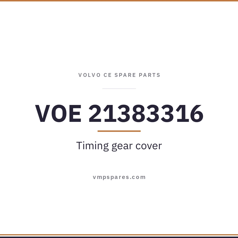 VOE 21383316 – Timing gear cover