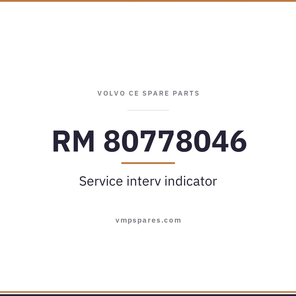 RM 80778046 – Service interv indicator