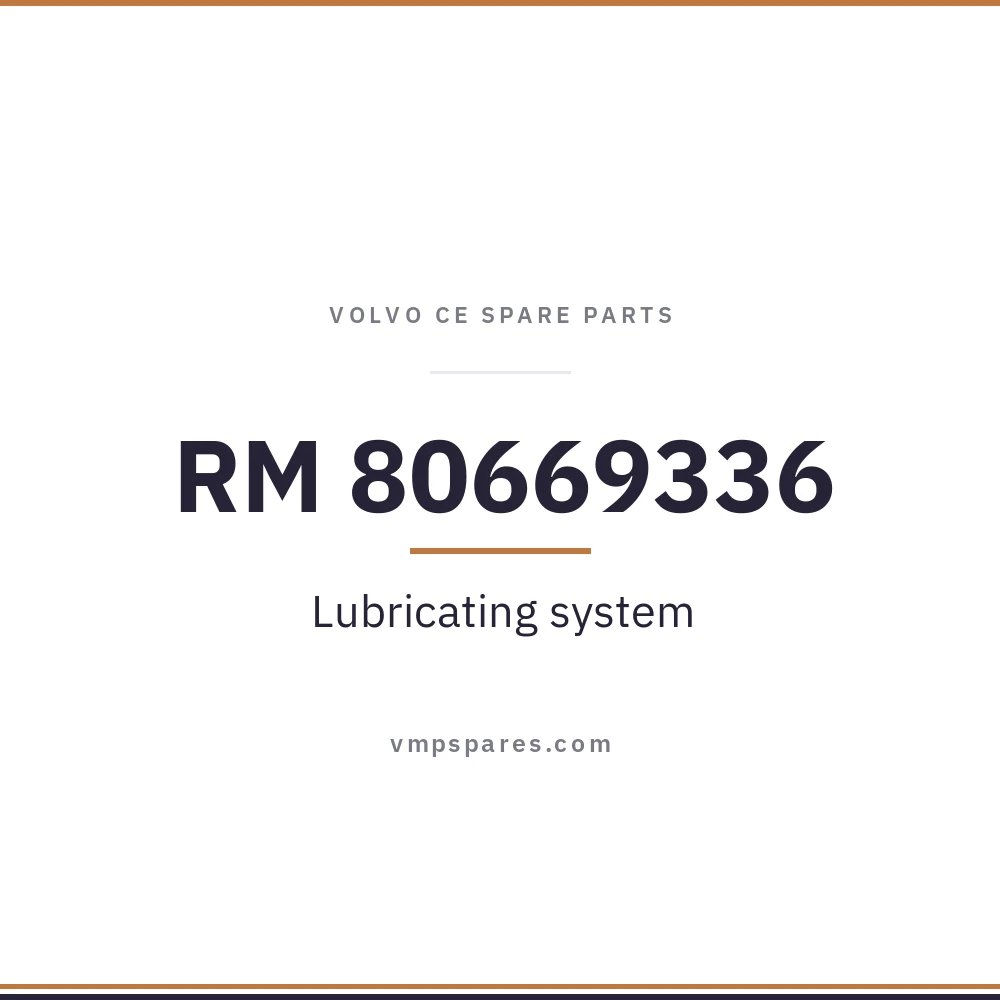 RM 80669336 – Lubricating system