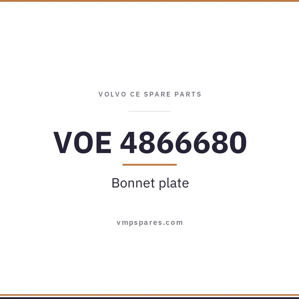 VOE 4866680 – Bonnet plate